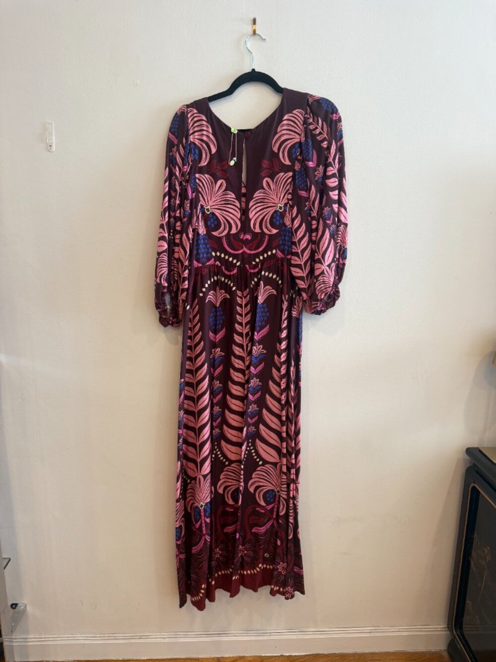 Farm Rio Tropical Splendor Magenta Long Dress - Picture 4 of 6